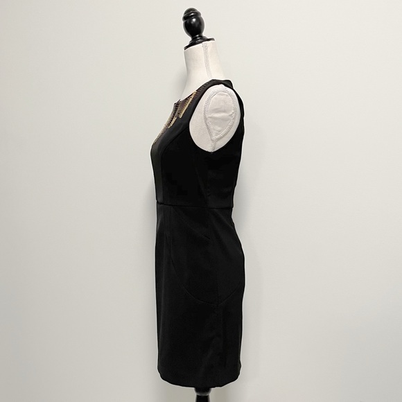 Theme Black Sleeveless Sequin Copper Gold Embroidered Pockets - Picture 4 of 6